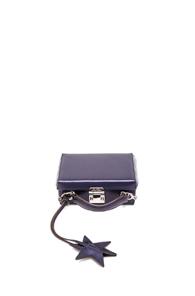 Mark Cross Saffiano Grace Mini Box In Metallics,blue