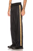 Versace Baroque Stripe Track Pant In Abstract,black,yellow