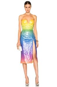 Cushnie Et Ochs Sequin Samantha Dress In Abstract,ombre & Tie Dye