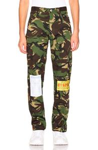 Martine Rose Camo Trouser In Green,camo