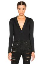 Unravel Scuba Elongated Sleeve Bodysuit In Black
