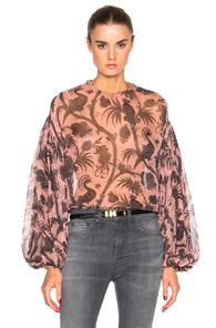 Zimmermann Lavish Billow Top In Pink,floral