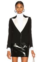 Blaze Milano Resolute Contrast Lapel Spencer Blazer In Black,white