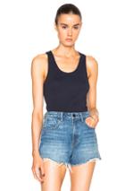 Helmut Lang Rib Tank Top In Blue