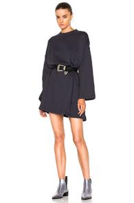 Acne Studios Leyla Fleece Sweater Dress In Blue