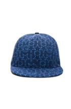 Givenchy Cap In Blue,geometric Print