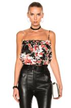 Rag & Bone Lizzie Top In Black,floral,green,pink,