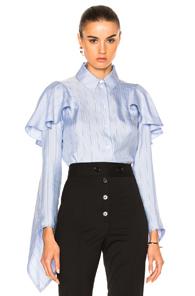 J.w. Anderson Cascade Sleeve Top In Stripes