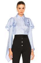J.w. Anderson Cascade Sleeve Top In Stripes