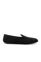 Bottega Veneta Woven Suede Flats In Black