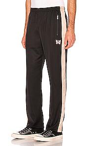 Needles Papillion Embroidered Side Line Track Pant In Black