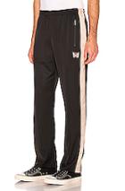Needles Papillion Embroidered Side Line Track Pant In Black