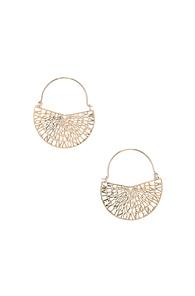 Valentino Logo Earrings In Metallic Gold