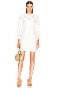 Msgm Lace Dress In White