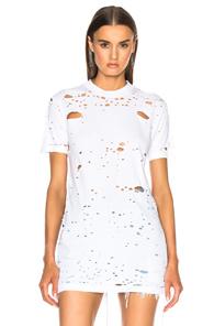 Icons Destroyed Vintage Tee In White