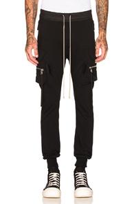 Rick Owens Cargo Jog In Black