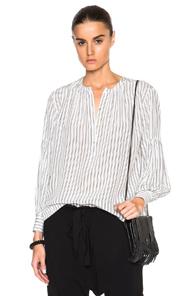 Ulla Johnson Filipa Top In Stripes,white