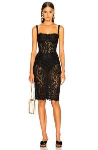 Dolce & Gabbana Lace Bustier Dress In Black