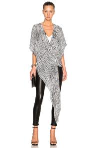Barbara Bui Wrap Top In Stripes