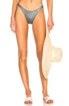 Fleur Du Mal High Leg Bikini Bottom In Gray