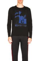 Wales Bonner Long Sleeve Ofili Print Tee In Black