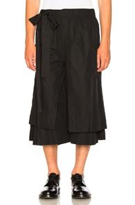 Craig Green Layered Cotton Track Shorts In Black