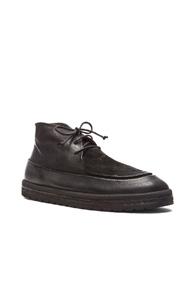 Marsell Platform Lace Up Leather Boots In Black