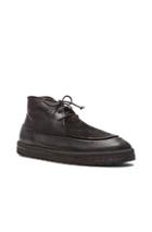 Marsell Platform Lace Up Leather Boots In Black