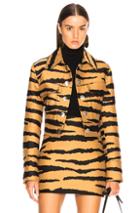 Proenza Schouler Tiger Print Jacquard Jacket In Animal Print,black,neutral