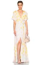 Mara Hoffman Tie Front Dress In Yellow,geometric Print
