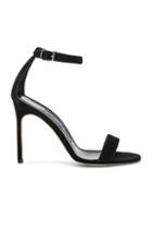 Manolo Blahnik Suede Chaos 105 Heels In Black