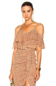 Veronica Beard Gavin Off The Shoulder Top In Floral,orange