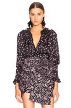Magda Butrym Toluca Top In Black,floral,purple
