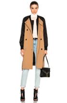 3.1 Phillip Lim Bomber Trench Coat In Black,brown