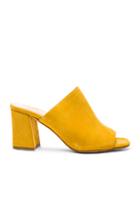 Maryam Nassir Zadeh Suede Penelope Mules In Yellow