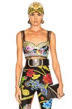 Versace Print Bra Top In Multi