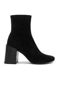 Acne Studios Saul Reverse Leather Boots In Black