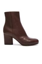 Maison Margiela Embossed Leather Bootie In Brown