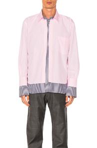 Vetements X Comme Des Garcons Shirt Shirt In Pink,stripes