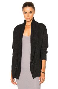 Enza Costa Cocoon Cardigan In Gray