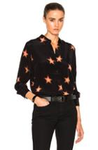 M.i.h Jeans Simple Top In Black,geometric Print