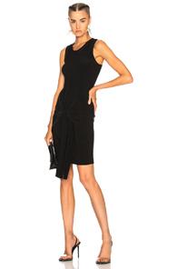 Norma Kamali Racer Side Tie Dress In Black