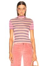 Acne Studios Renie Top In Pink,purple,stripes