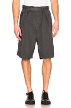 Sacai Overdyed Shorts In Gray