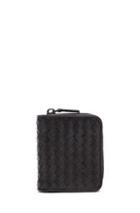 Bottega Veneta Small Woven Wallet In Black