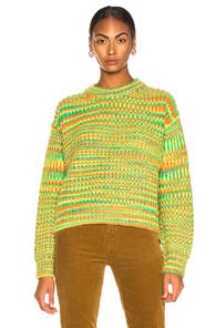 Acne Studios Mixed Sweater In Green,orange,yellow