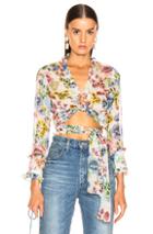 Alexis Missie Top In Blue,floral,pink,white