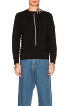 Craig Green Laced Bonded Sweatshirt In Black