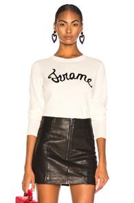 Frame Cursive Sweater In White