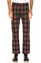 Enfants Riches Deprimes Wool Utility Trousers In Green,checkered & Plaid